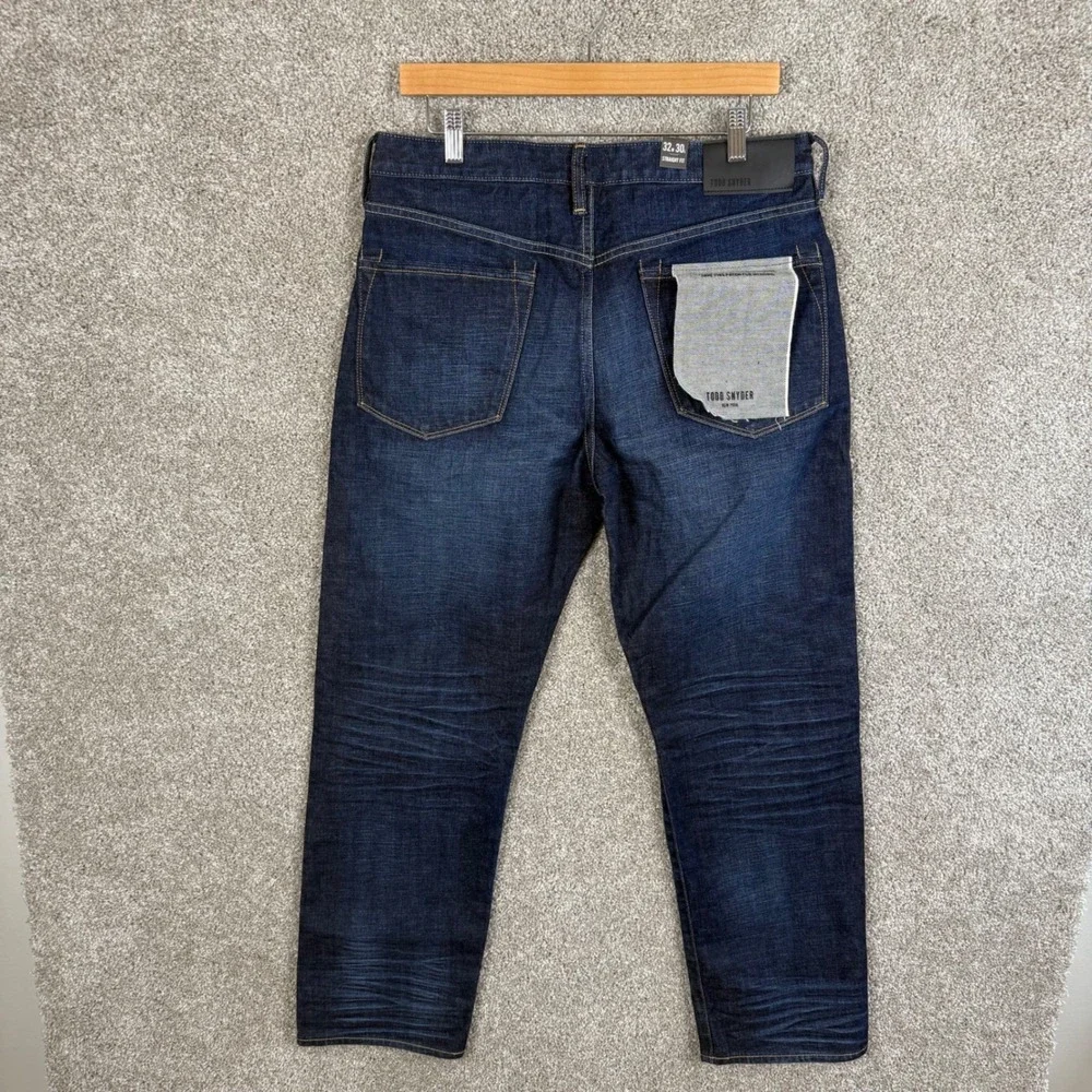 Todd Snyder Mens 32x30 Straight Fit Japanese Selvedge‎ Denim Jeans Indigo NEW